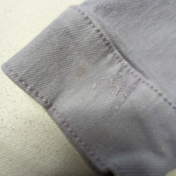 Wild Fable Denim Cropped Jean Jacket Women's size S distressed Lavender W-1 - Picture 8 of 8